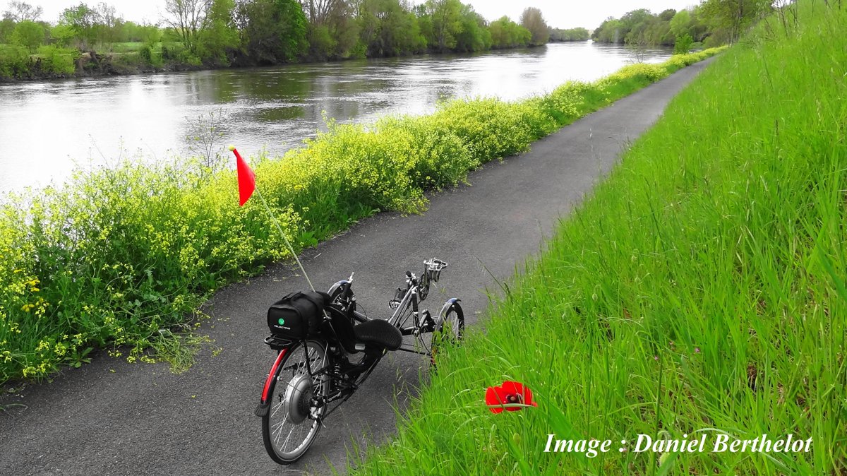 La Loire à vélo en trike couché - Tronçon de Bouchemaine à Chalonnes sur Loire - Maine et Loire